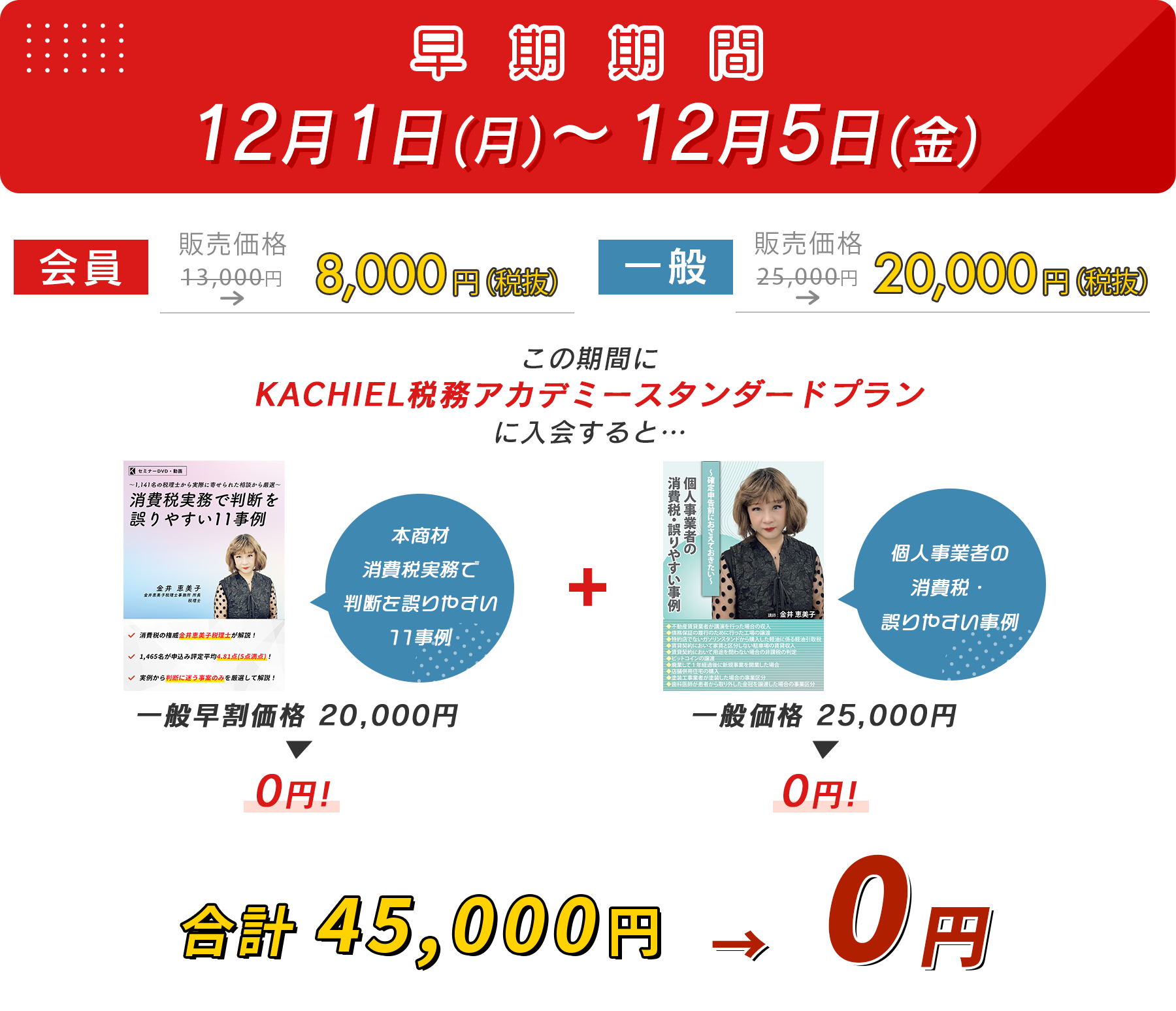 早割期間 12月1日(月)～12月5日(金)
